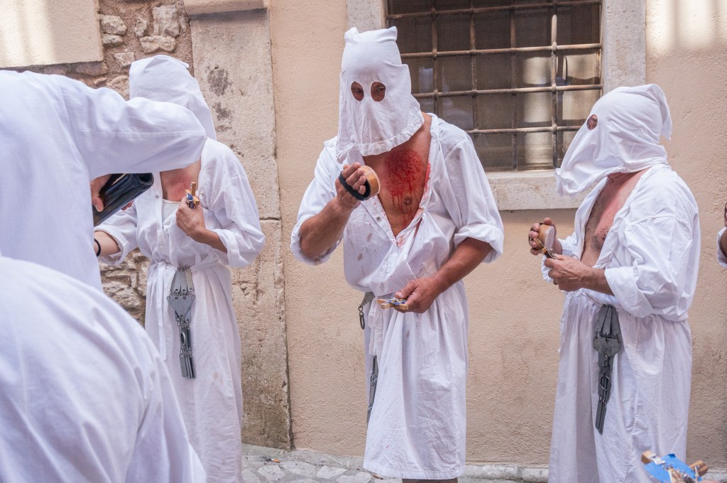 Bloody battenti during Riti Settennali in Guardia Sanframondi - 2024