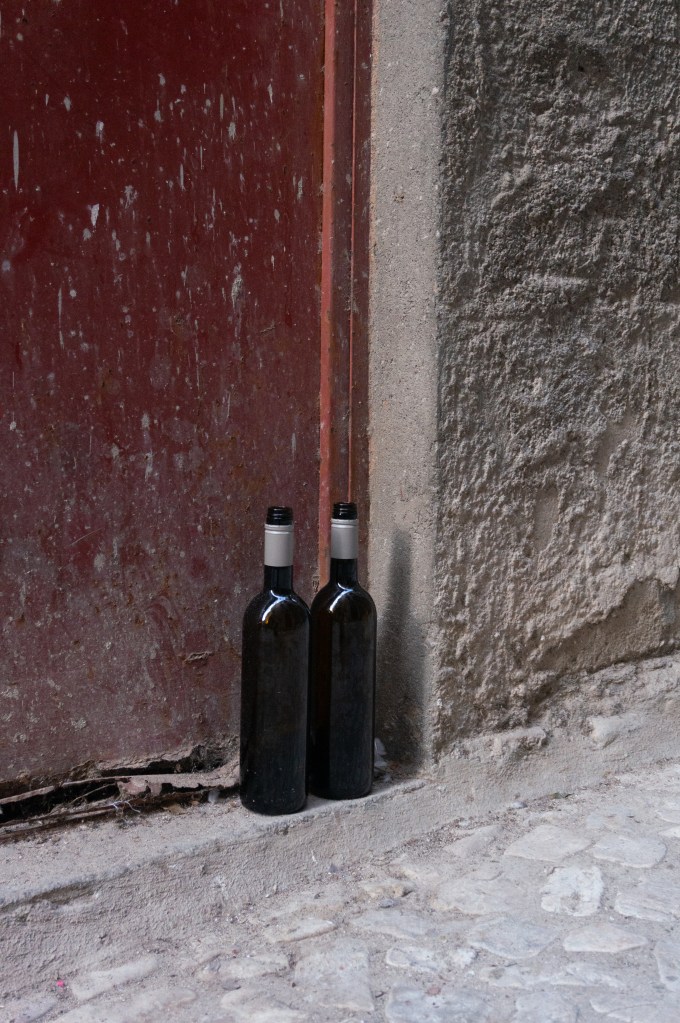 Bottles of wine during Riti Settennali in Guardia Sanframondi