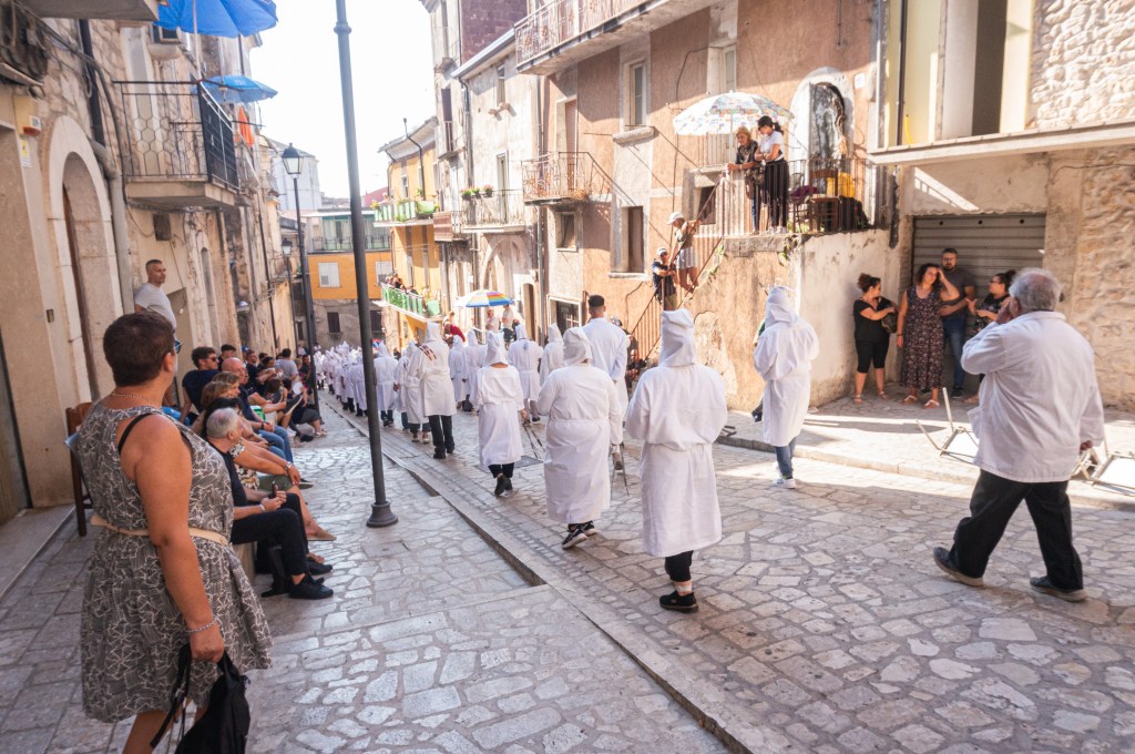 Flagellants during Riti Settennali in Guardia Sanframondi 2024