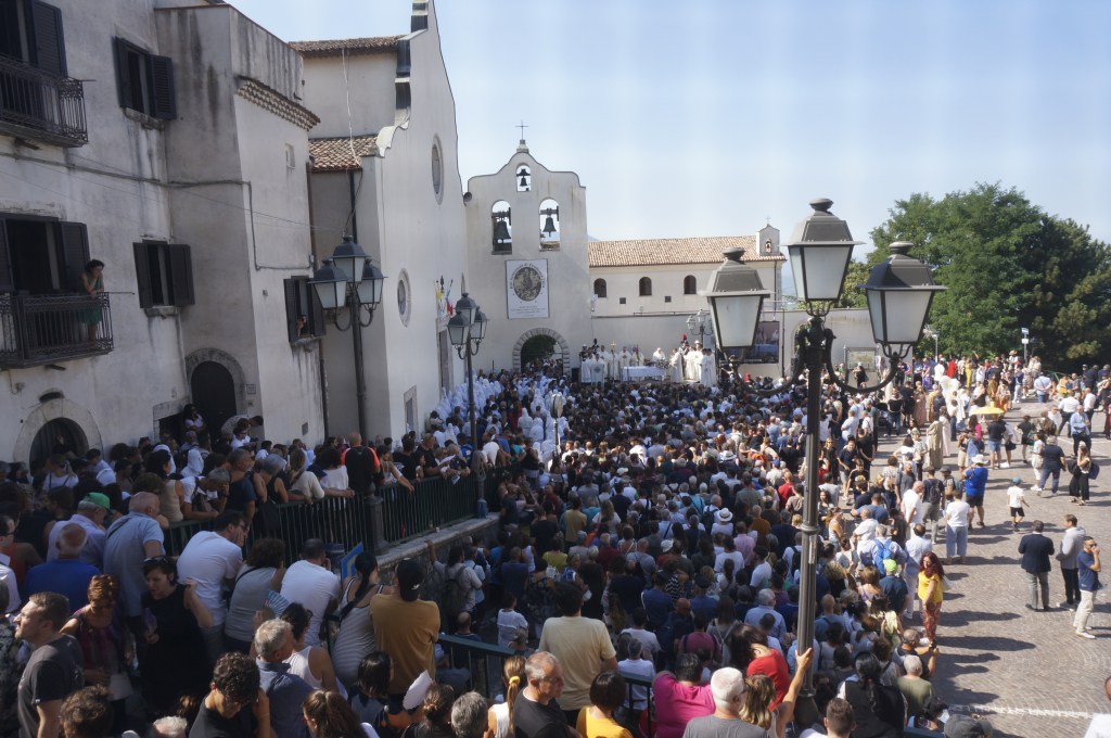 The mass before the processione generale during Riti Settennali in Guardia Sanframondi, 2024